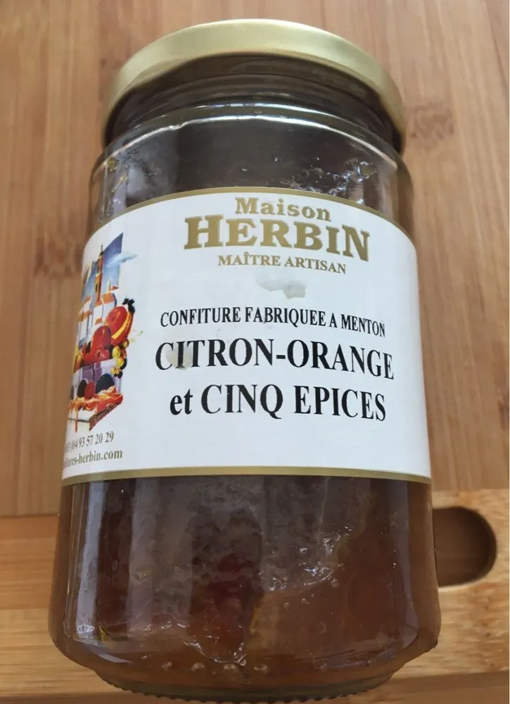 Confiture Citron Orange et cinq épices