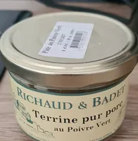 Terrine pur porc au poivre vert