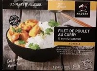 Filet de poulet au curry et son riz basmati