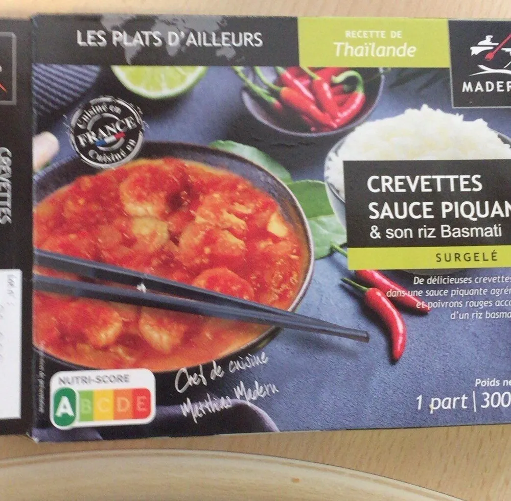 Crevettes sauce piquante et son riz Basmati