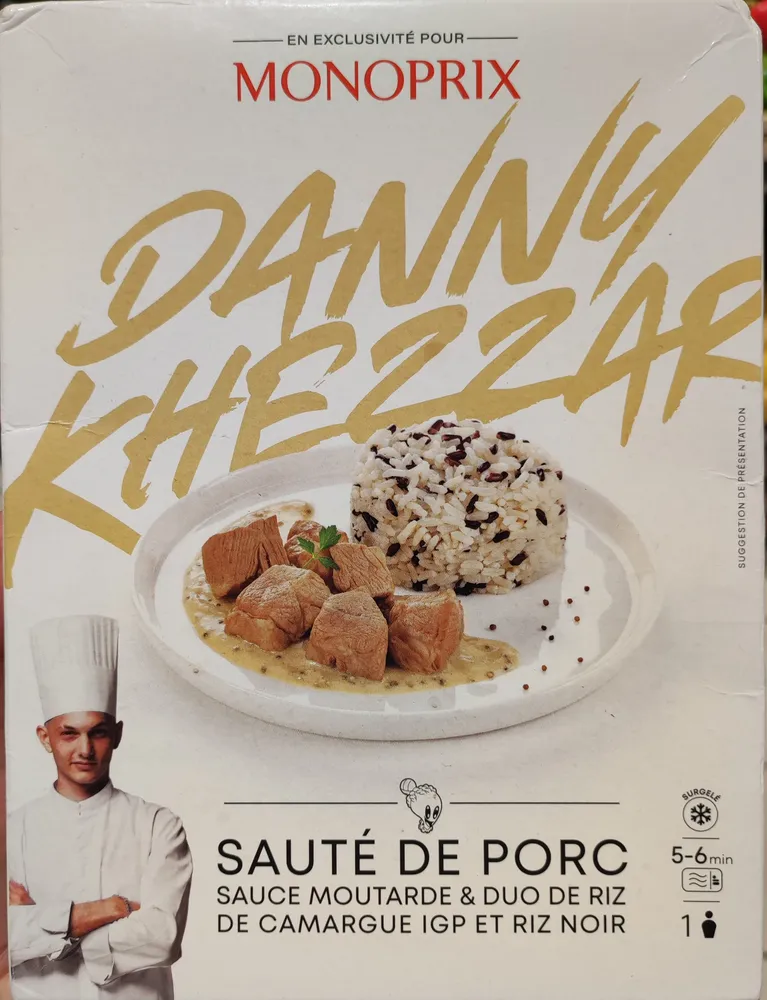 Sauté de porc sauce moutarde duo de riz