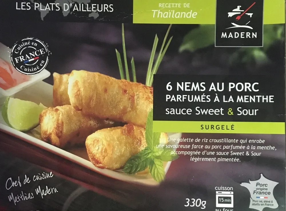 6 nems au porc