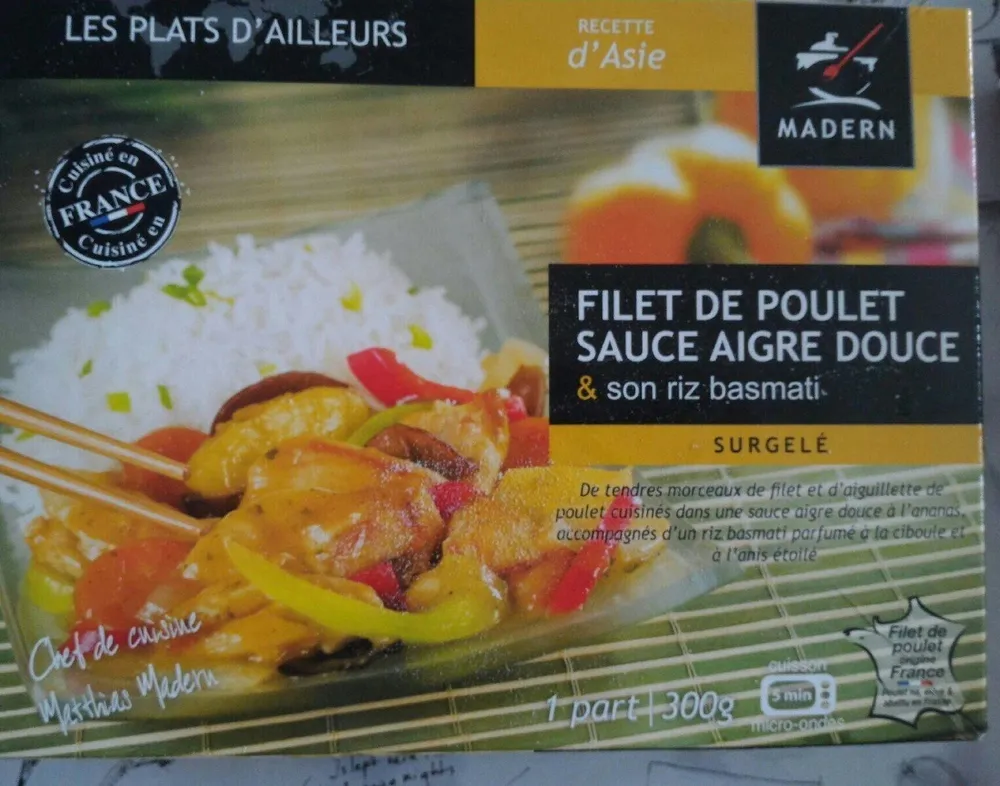 Filet de poulet sauce aigre douce