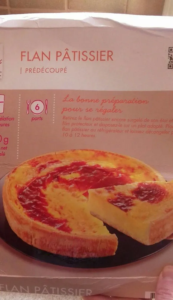 Flan pâtissier prédécoupé