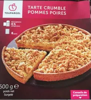 Tarte crumble pommes poires