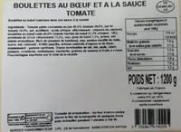 Boulette au bœuf et à la sauce tomate