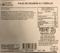 Pavé de saumon à l'oseille