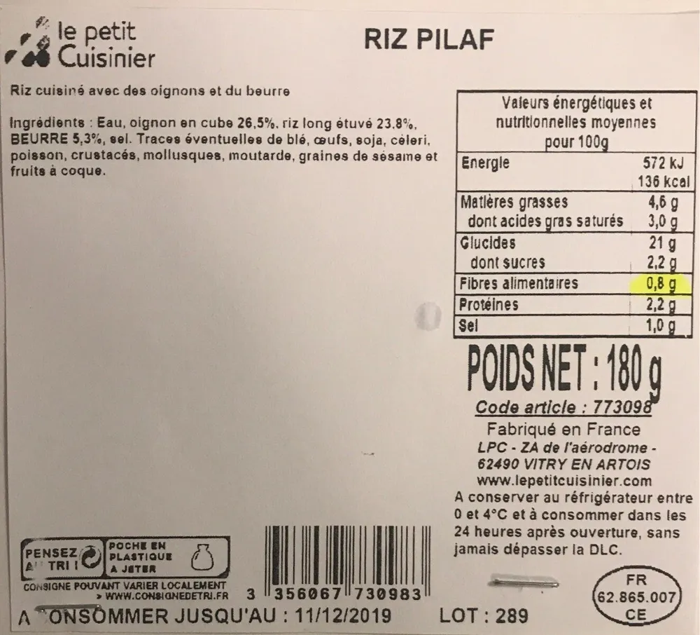 Riz pilaf