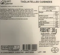 Tagliatelles cuisinées
