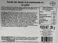 Sauté de dinde à la normande et riz pilaf