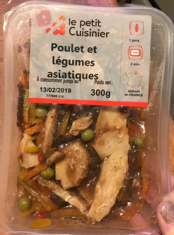 Poulet et legumes asiatiques