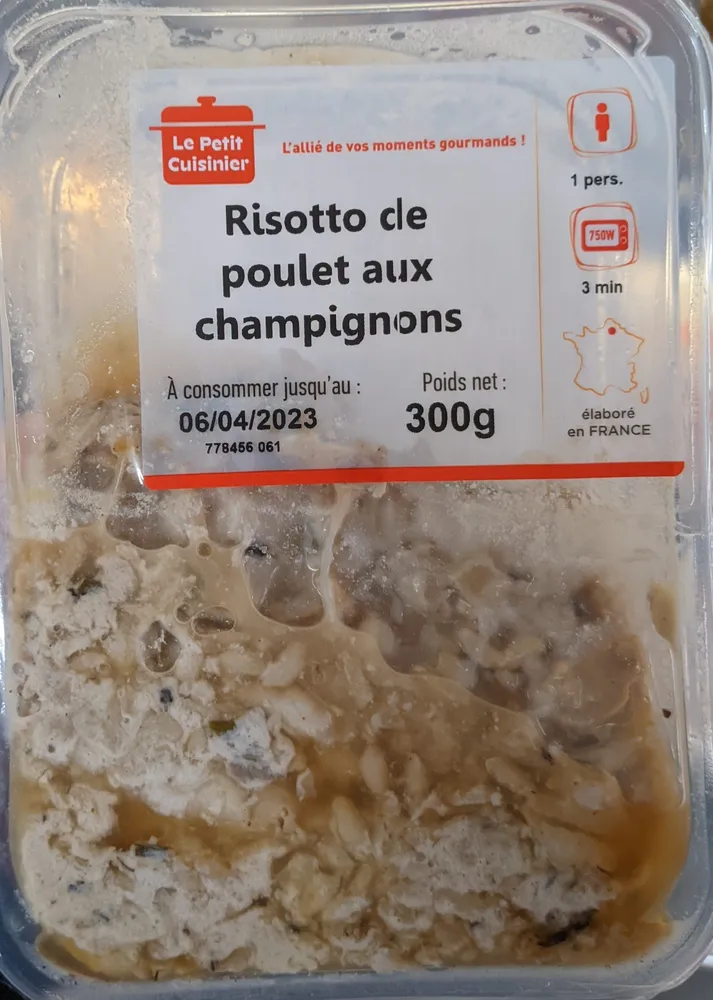 Risotto de poulet aux champignons