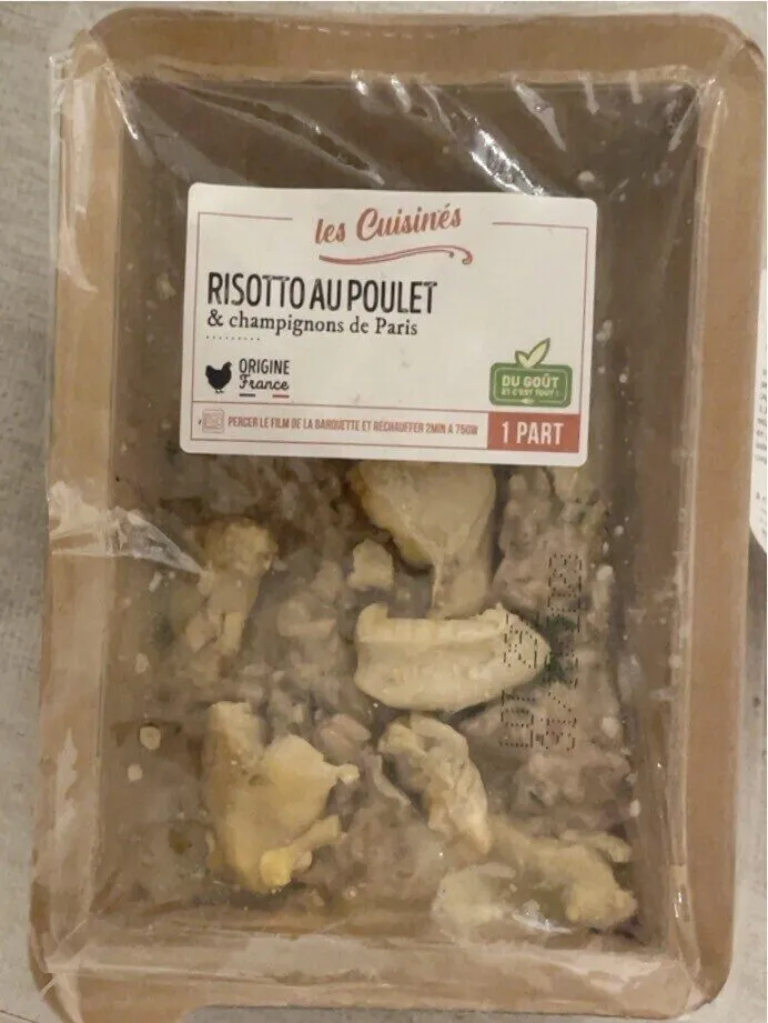 Risotto au poulet et aux champignons