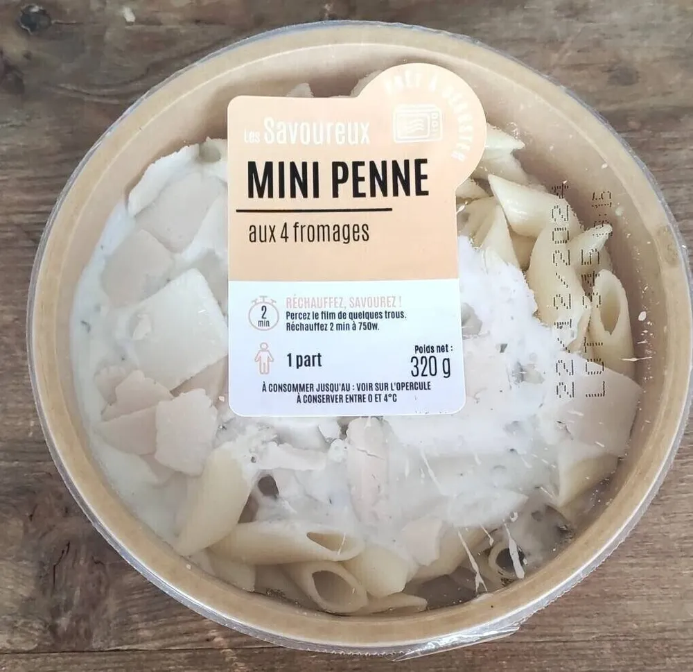 Mini penne aux 4 fromages