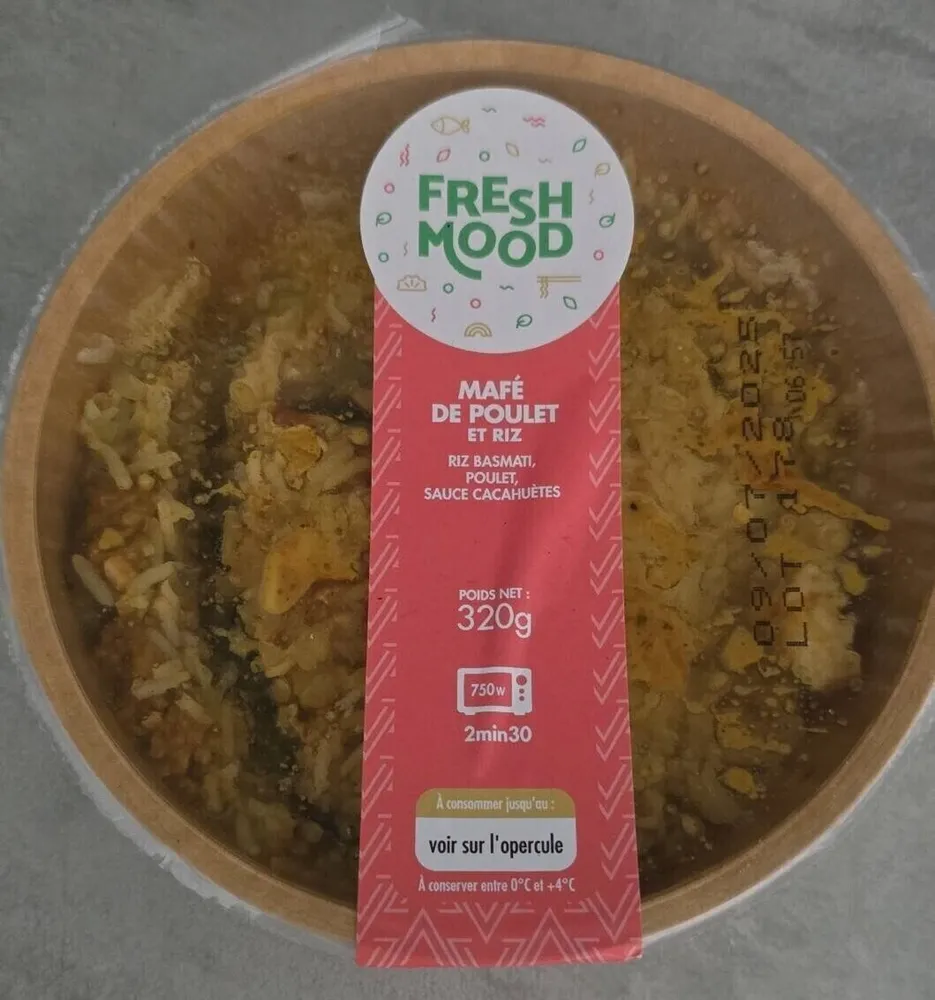Mafé de poulet et riz