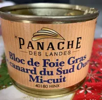 Bloc de foie gras de canard du Sud-Ouest mi-cuit