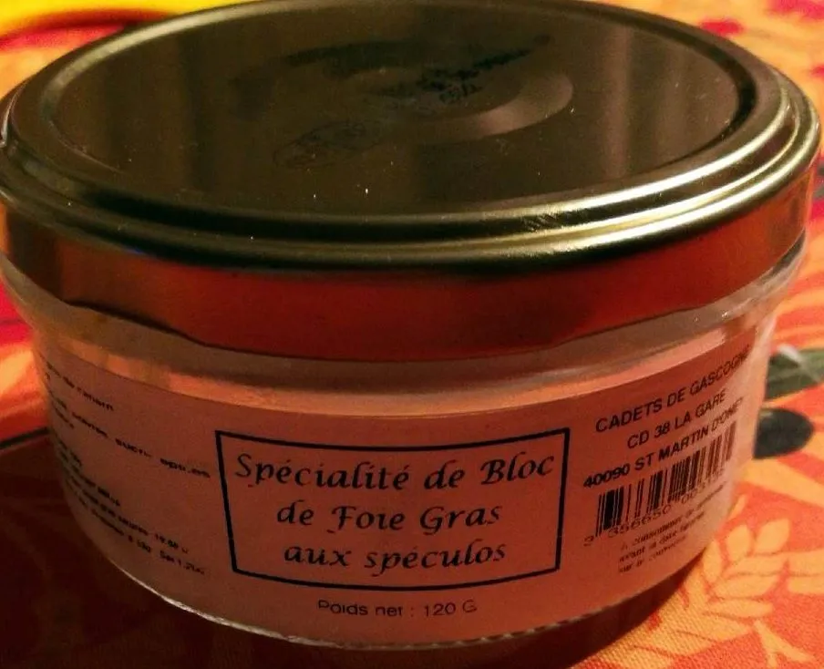 Spécialité de Bloc de Foie Gras aux Spéculoos