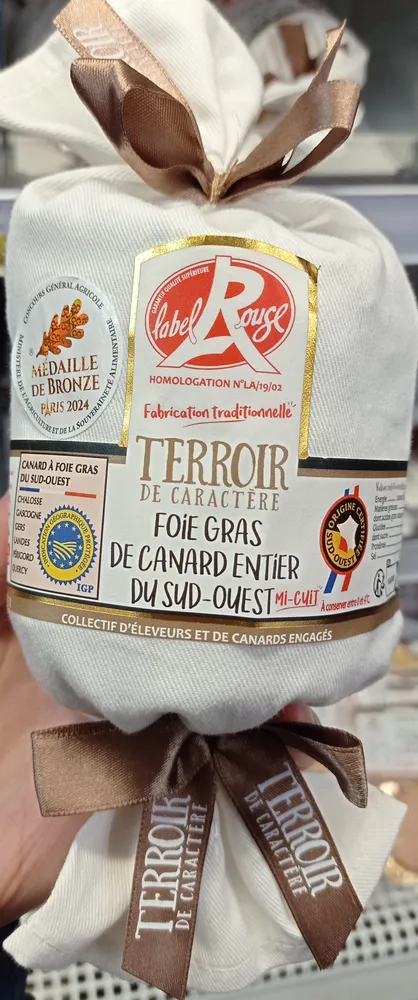 Foie gras de canard entier des Landes mi-cuit Label Rouge