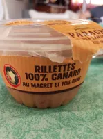 Rillettes 100% canard au magret et fois gras
