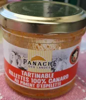 Tartinable rillettes 100% canard au piment d'Espelette