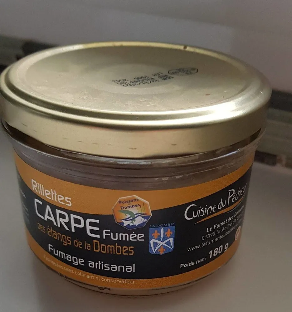 Rillettes carpes fumées des étangs de la Dombes