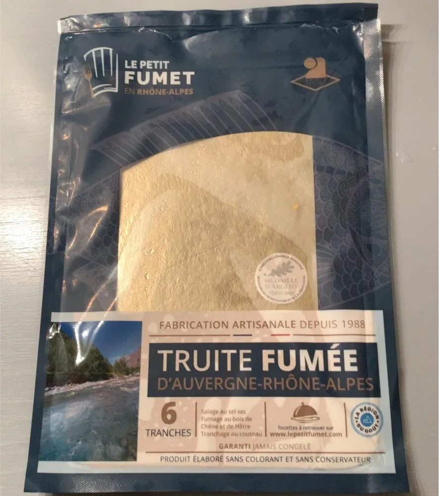Truite fumee d’Auvergne-Rhone-Alpes