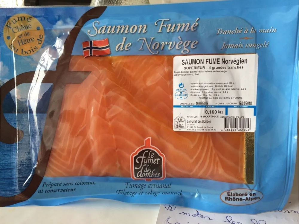 Saumon fume de Norvege
