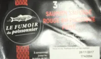 3 tranches de saumon sauvage rouge du Pacifique fumé
