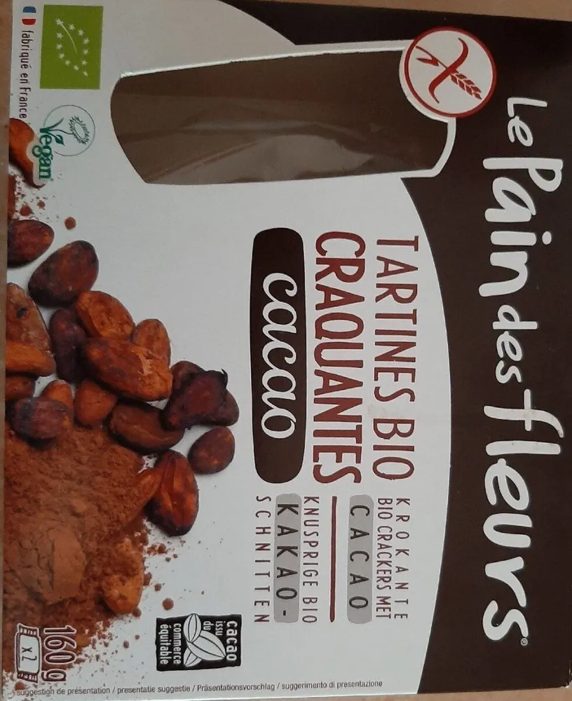 Tartines bio craquantes cacao