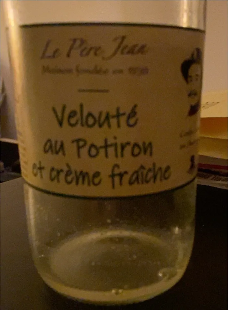 Veloute au potiron et creme fraîche