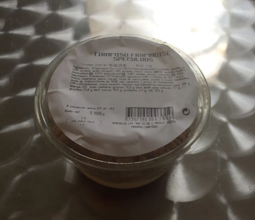 Tiramisu framboise speculos