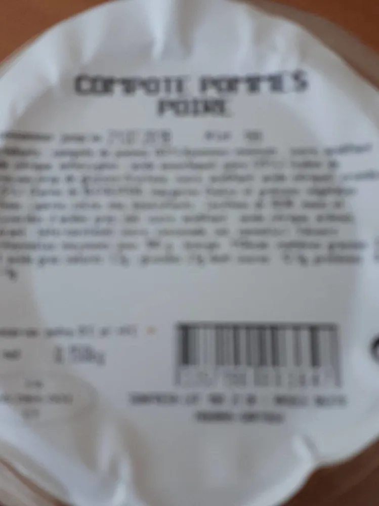 Compote pomme poire