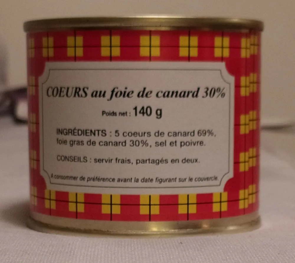 Coeur au foie de canard 30%