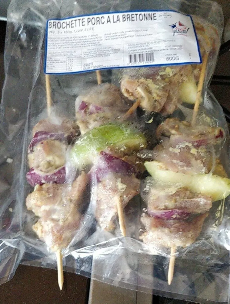 Brochette porc à la bretonne