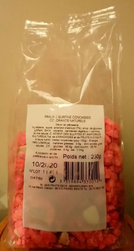 Praline surfine concassée colorant naturel
