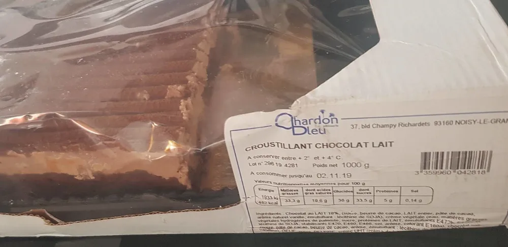 Croustillant au chocolat au lait