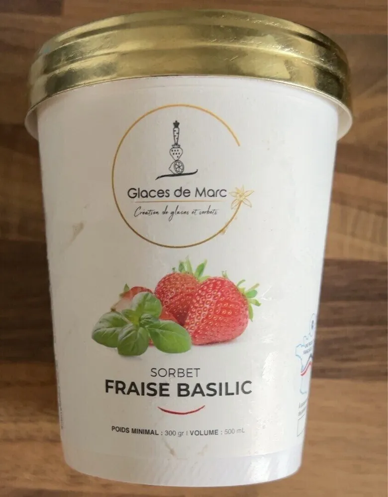 Sorbet fraise basilic