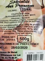 Spécialité aux pruneaux