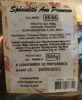 Spécialité aux pruneaux
