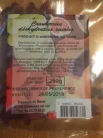 Cranberriez deshydratees sucrees