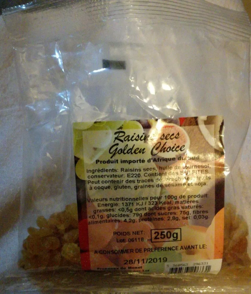 Raisins sec golden choice
