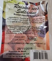 Raisins secs Sultanine