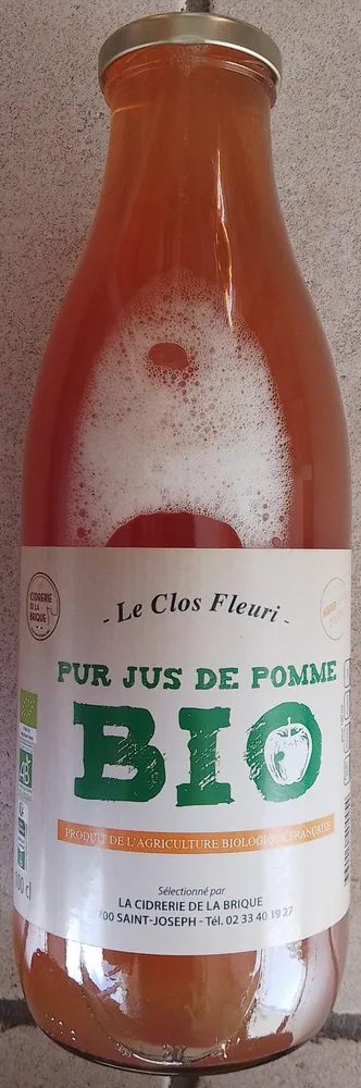 Pur jus de pomme bio le clos fleuri