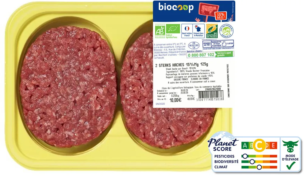 Steak haché bœuf 15% MG