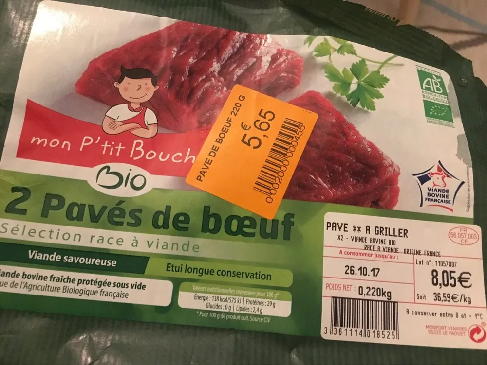 2 pavés de boeuf