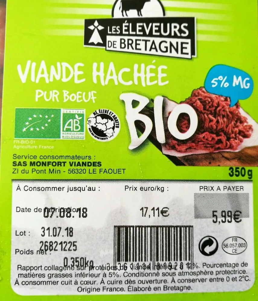 Viande hachée pur boeuf