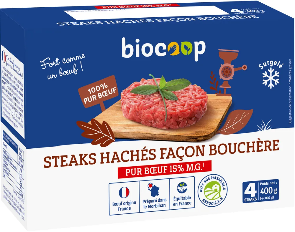 4 steaks hachés surgelés