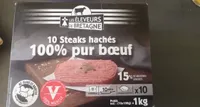 10 steaks hachés 100% pur bœuf