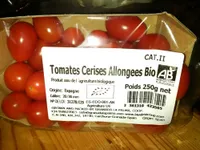 Tomates cerises allongées bio Cat. II