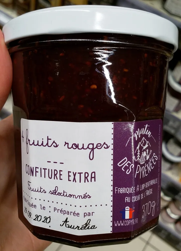 Confiture quatre fruits rouges